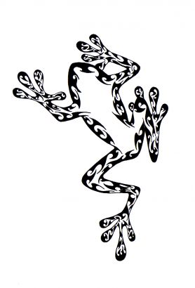 Tribal Frog Tattoo Pic