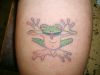 funny frog image of tattoo