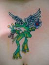 angel frog tattoo