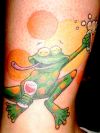 drunk frog tattoo