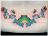 frog and flower vine tattoo