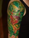 frog and leaf tattoo