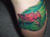 red frog tattoo 