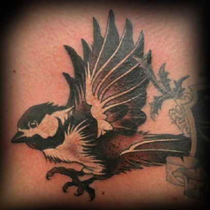 Flying Bird Pic Tattoo
