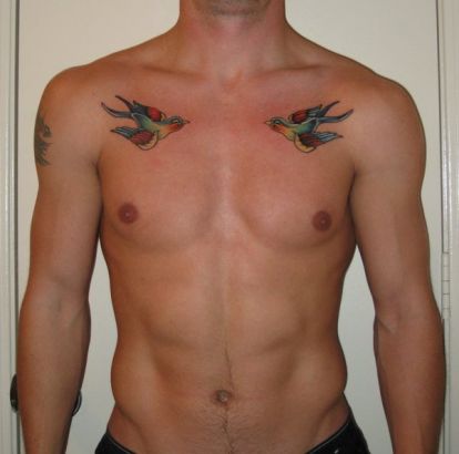 Bird Chest Tattoo