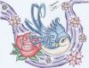 free bird and flower tattoo