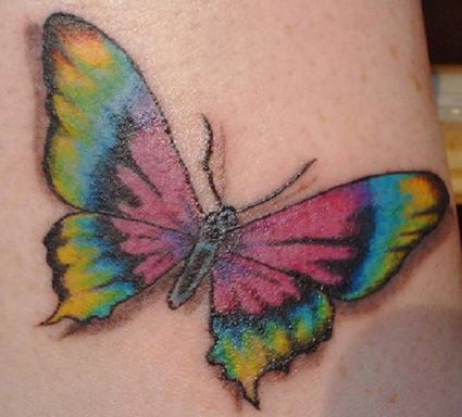 3d Butterfly Pic Tattoo