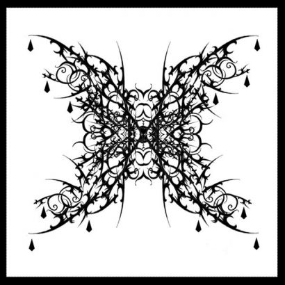 Gothic Butterfly Tattoo Design