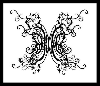 Gothic Butterfly Tattoo