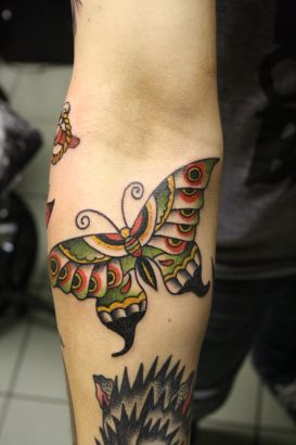 Butterflies Image Tattoo On Arm