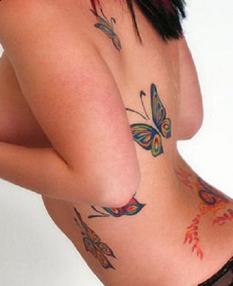 Butterflies Pic Tattoo For Girl