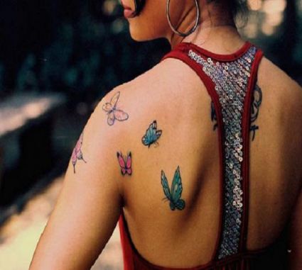 Butterflies Tattoo On Back