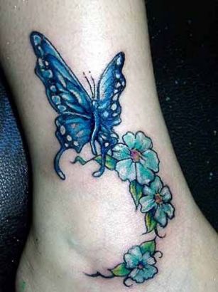 Butterfly Ankle Tattoo