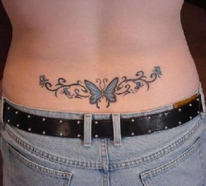 Butterfly Lower Back Tattoo