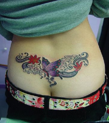 Butterfly Pic Tattoos On Lower Back