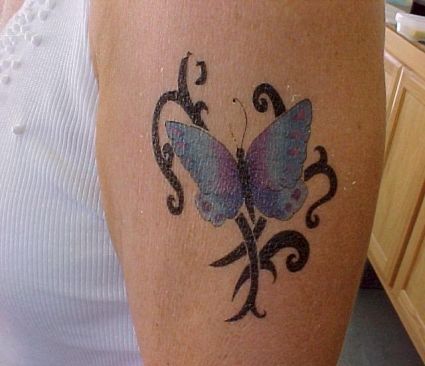 Butterfly Picture Tattoo On Arm