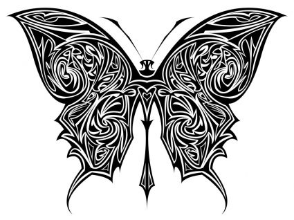 Butterfly Tribal Pics Tattoo