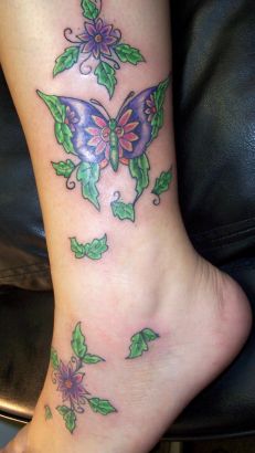 Butterfly Colored Tattoo 