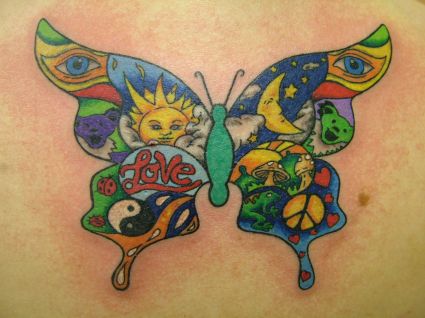 Colorful Butterfly Picture Tattoo