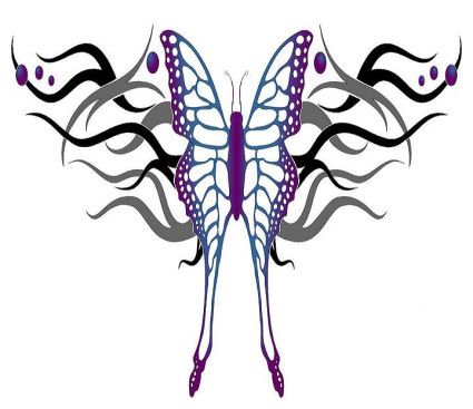 Tribal Butterfly Free Image Tattoo
