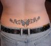 butterfly lower back tattoo