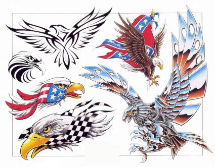 Eagle Tats Flags Designs