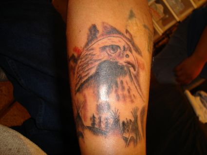 Eagle Head Arm Pic Tattoo