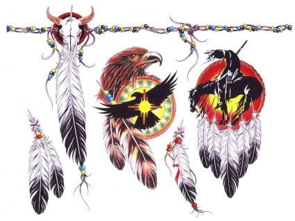 Eagle Face And Feather Tattoo || Tattoo from Itattooz