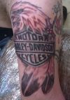 eagle and harley davidson tag tattoo