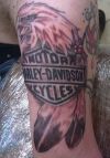 eagle and harley davidson tag tattoo