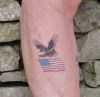 flying eagle and flag pic tattoo