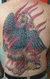 Eagle tattoos on back