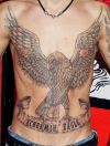 large eagle tattoo on stomach 