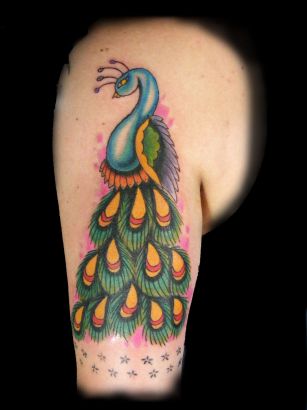 Peacock Pic Tattoos On Arm