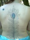 peacock feather back tattoo