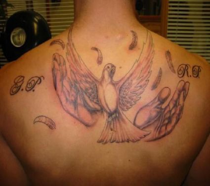 Dove Pic Tattoo On Back