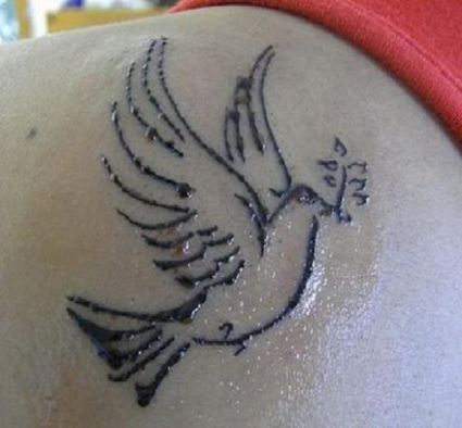 Dove Pic Tattoo On Shoulder