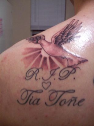 Dove Tat Image On Shoulder