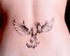 3d dove pic tattoo on back