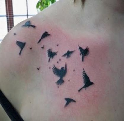 Bird Pics Tattoo On Chest