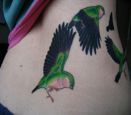 Birds Tattoo On Back