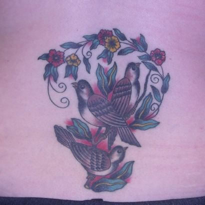 Flower And Bird Pics Tattoo