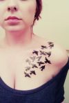 flock of birds pic tattoo on chest