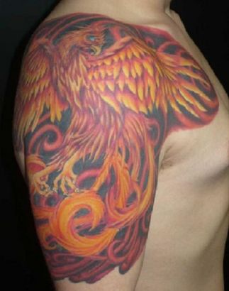 Phoenix Pics Tattoo On Shoulder