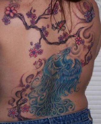 itattooz-phoenix-and-cherry-blossom-pic-tattoo-on-back