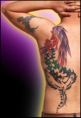 itattooz-phoenix-and-fairy-pic-tattoo-on-side-back