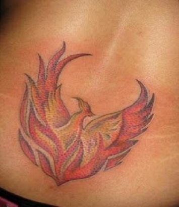 Phoenix Image Of Tattoo On Lower Back