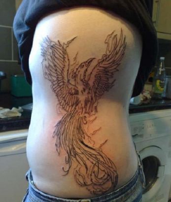 Phoenix Image Of Tattoo On Rib