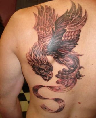 Phoenix Pic Back Tattoo