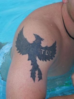 Phoenix Pic Tattoo On Shoulder